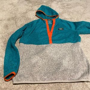 Ll bean hooded fleece womens size large